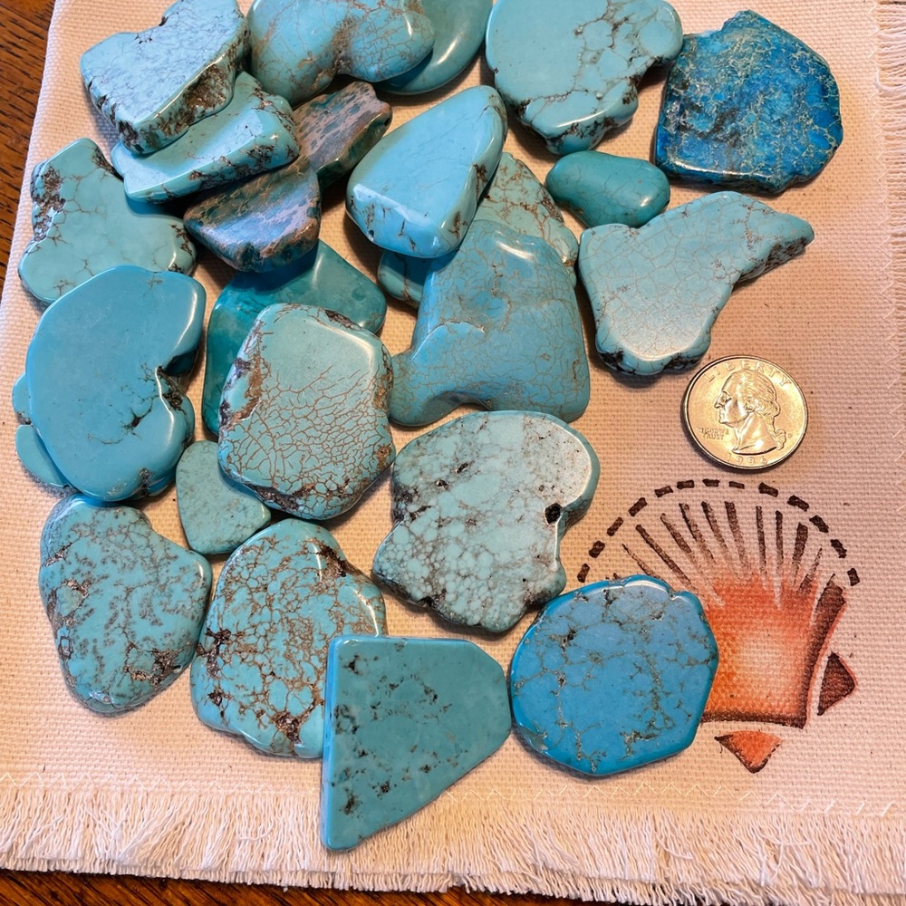 Large Howlite Turquoise Beads